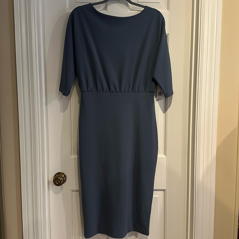 NWT Slate blue cocktail dress, Medium